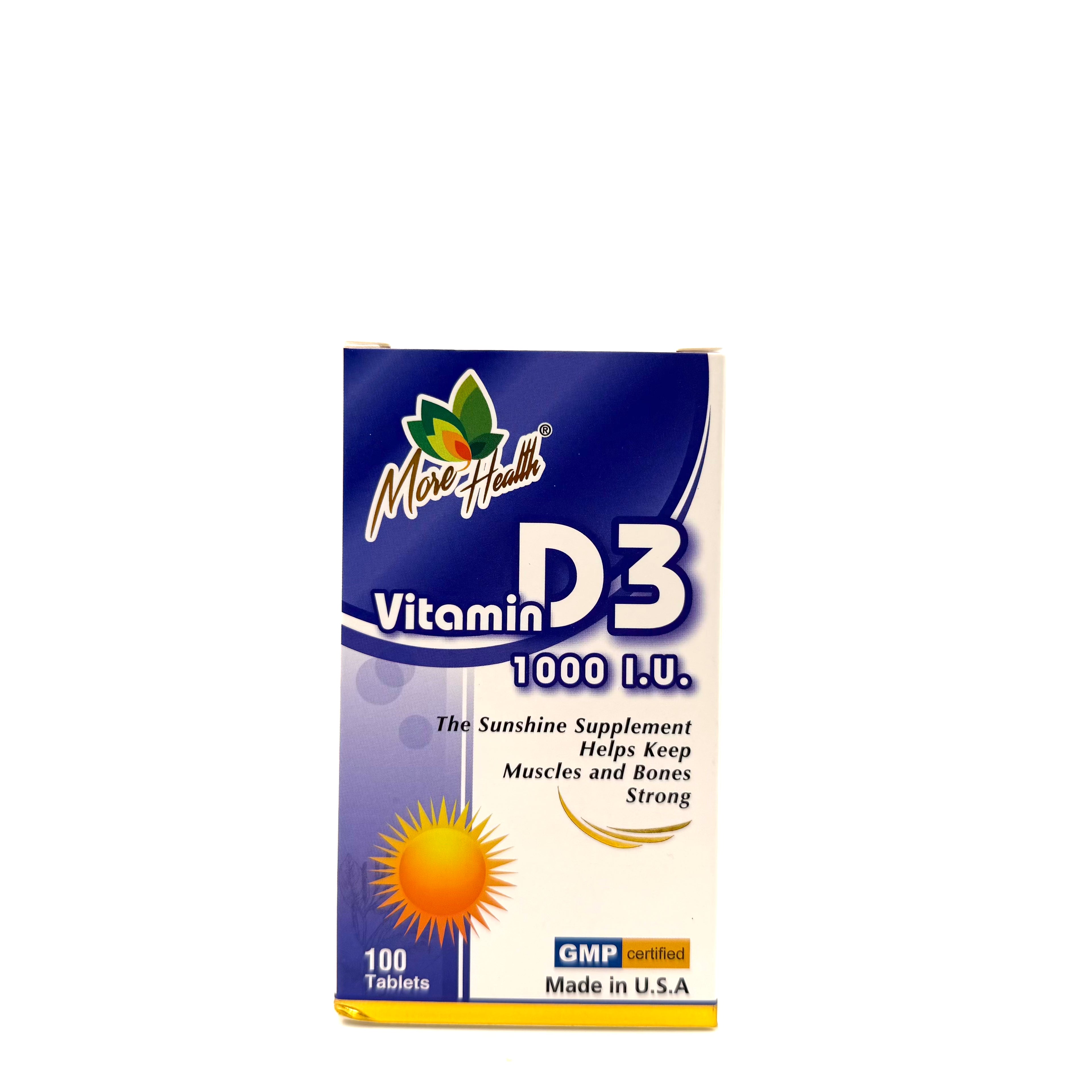 More Health 安健維他命D3 1000 IU 100粒
