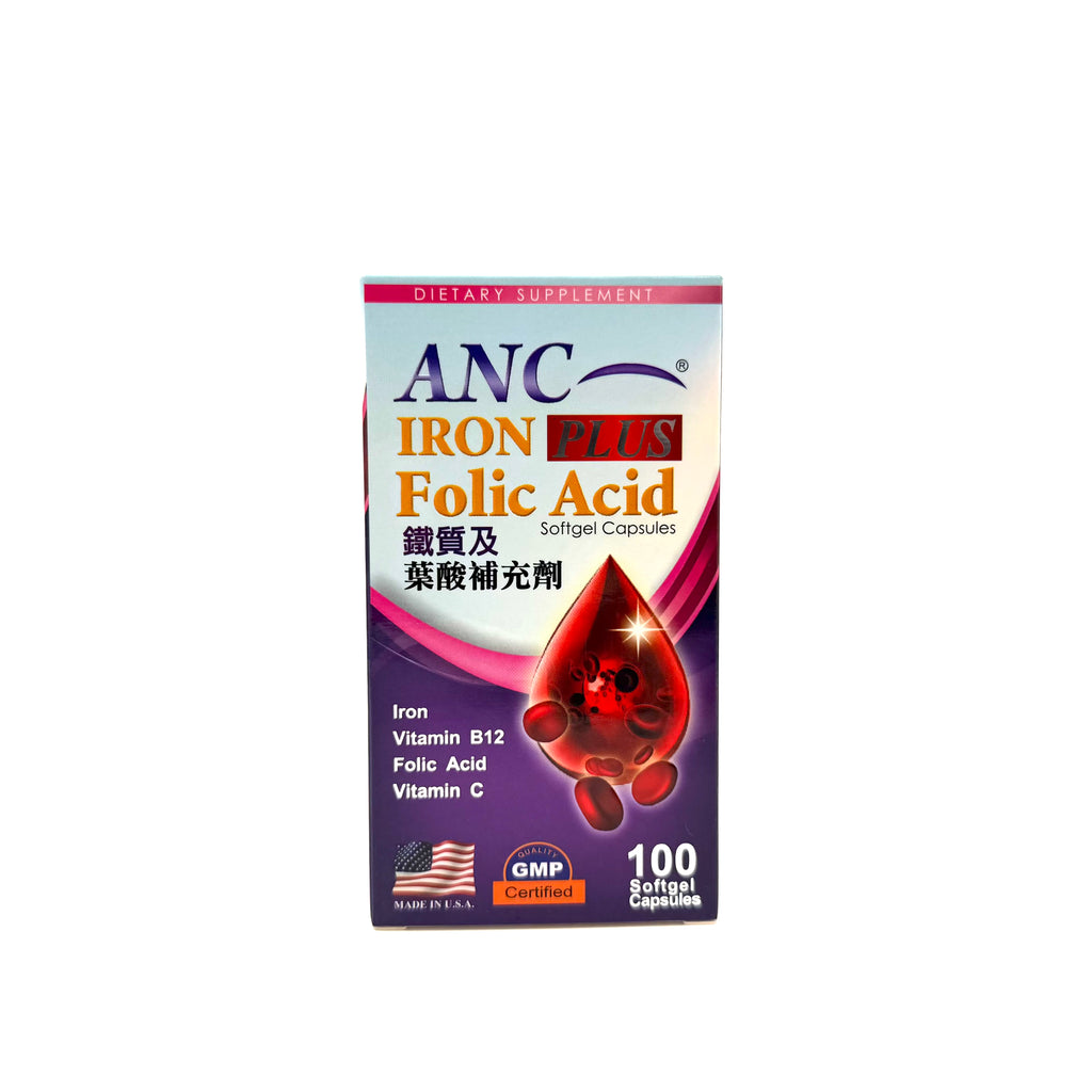 ANC IRON Folic Acid PLUS 鐵質及葉酸補充劑100粒